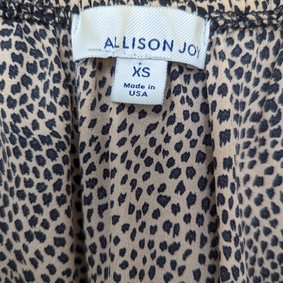 Evereve Allison Joy Blair leopard print v neck blouse size XS - Picture 6 of 12